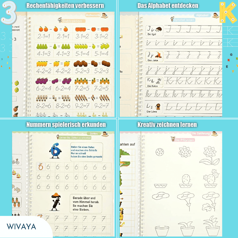 Schreibwunder Lernset – Leichter lernen mit Spass und wiederverwendbaren Lernheften