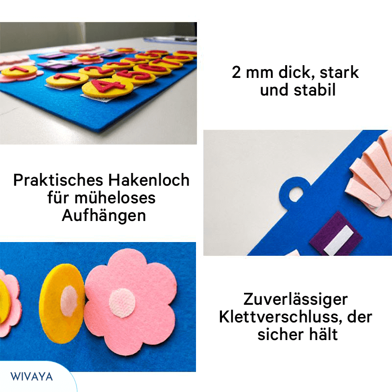 Zahlen eins zwei drei - Mathematik Filz Lernset für Kinder